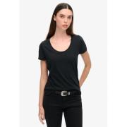 T-shirt flammé col rond logo brodé