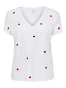 Tshirt col V, brodé
