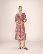 Robe longue portefeuille, imprimé floral, PERLINE