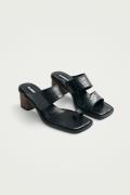 Mules à talons en cuir Gabin