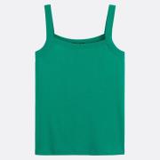 Débardeur col carré, pur coton peigné