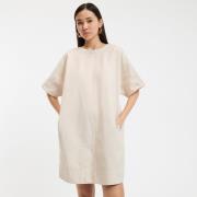 Robe évasée, en denim, manches courtes