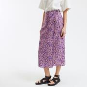 Jupe longue, faux portefeuille, imprimé floral