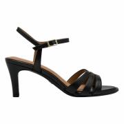 Sandales à talon, cuir