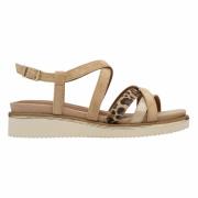 Sandales compensées en cuir