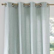 Rideau coton/lin vichy, oeillets, Cottage