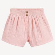 Short en gaze de coton, taille élastiquée