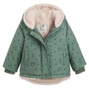 Parka chaude à capuche, doublée tissu duveteux