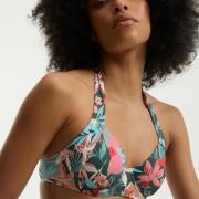 Haut de maillot de bain foulard imprimé floral