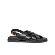 Sandales plates en cuir Adelash