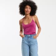 Débardeur maille irisée, fines bretelles