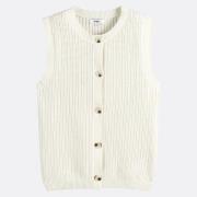 Cardigan boutonné, sans manches, col rond GIL
