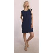 Robe courte droite manches à volants