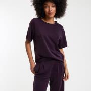 T-shirt col rond pailleté, manches courtes