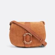 Sac bandoulière en cuir suèdé Tytia
