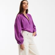 Chemise col mao, oversize, Signature LISE