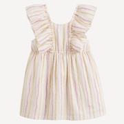 Robe rayée à volants