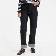 Jean droit Selvedge, taille standard, 5 poches