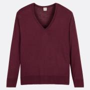 Pull col v en fine maille