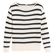Pull rayé col bateau, fluide