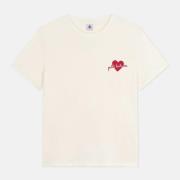 T-shirt femme le droit en coton, manches courtes
