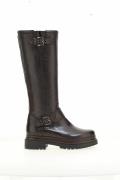 Bottes en cuir à boucles