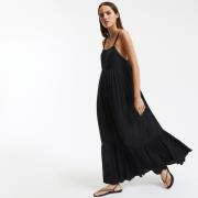 Robe à volant longue et fluide, fines bretelles