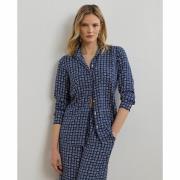 Chemise à manches longues, en crêpe imprimé