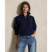 Sweat à col polo zippé manches longues