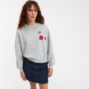 Sweat avec patchs, col rond, manches longues