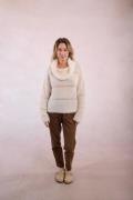 Pull rayé en maille, insert sequins