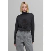 Pull manches longues col roulé laine et cachemire