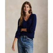 Pull col V en maille fine