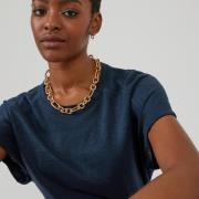 T-shirt col rond en lin