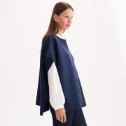 Poncho col rond en maille milano