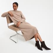 Robe pull col montant en maille mousseuse