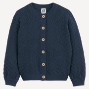 Gilet boutonné en fine maille fantaisie