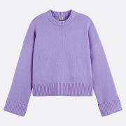 Pull en laine, col rond, grosse maille