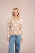 Pull en maille à motif cœur