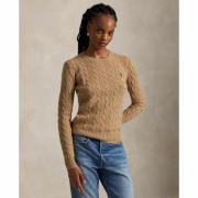 Pull col rond, maille torsadée laine et cachemire
