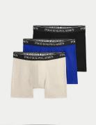 Lot de 3 slips-boxers coton stretch