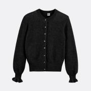 Cardigan boutonné, alpaga et laine mélangés