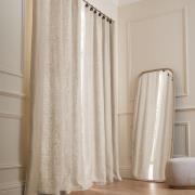 Rideau lin lavé doublé anneaux, Private