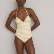 Maillot de bain 1 pièce triangle, à rayures