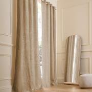 Rideau lin lavé doublé, à œillets, Private