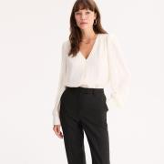 Blouse col V, manches longues