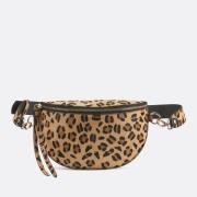 Sac banane en cuir imprimé léopard